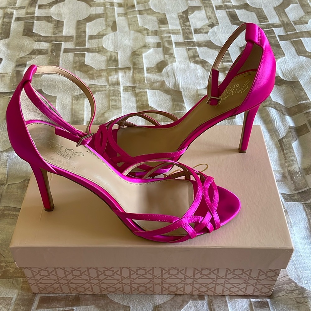 Pink Badgley Mischka Strappy Sandals
